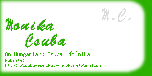 monika csuba business card